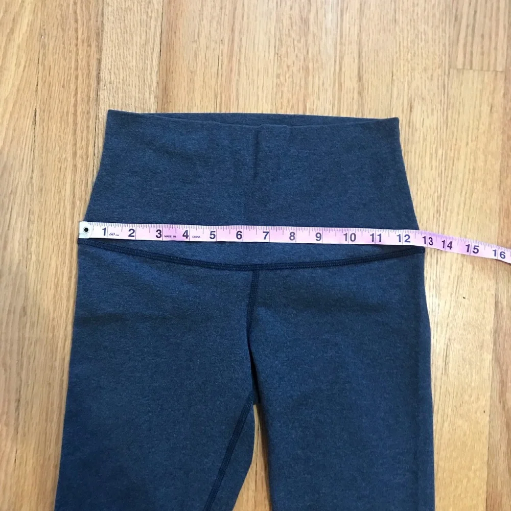 Lululemon Wunder Under Practice Cotton Roll Down Practice Cotton Heather Black 6